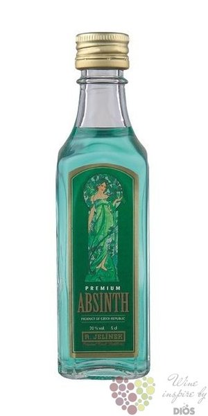 Absith  Premium  original Czech spirits by Rudolf Jelnek Vizovice 70% vol. 0.05 l