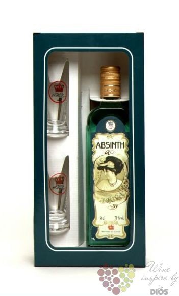 Absinth  Absinth set  2 glass gift set by Fruko Schulz 70% vol.  0.50 l