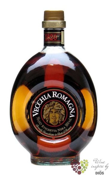 Vecchia Romagna  Etiqueta nera  ancien Italian wine brandy 40% vol.  1.00 l