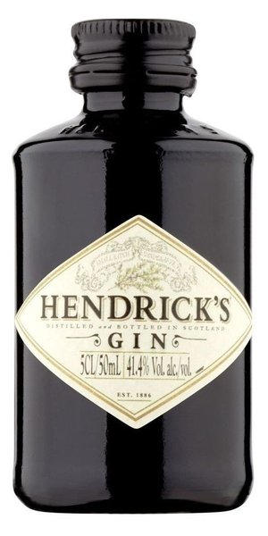 Hendricks small batch Scotch gin 41.4% vol.  0.05 l