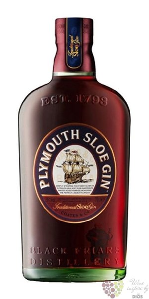 Plymouth  Sloe  flavored English gin 26% vol.  0.70 l