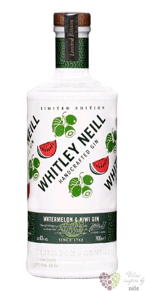 Whitley Neill  Watermelon &amp; Kiwi  British flavored gin 43% vol.  0.70 l