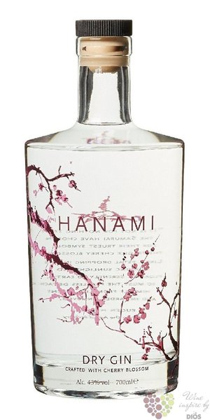 Hanami  Dutch dry japanese inspired gin 43% vol.  0.70 l