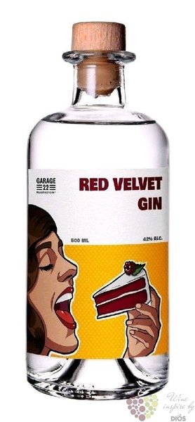 Garage 22  Red velvet Bruneta  craft Bohemian gin 42% vol.  0.50 l