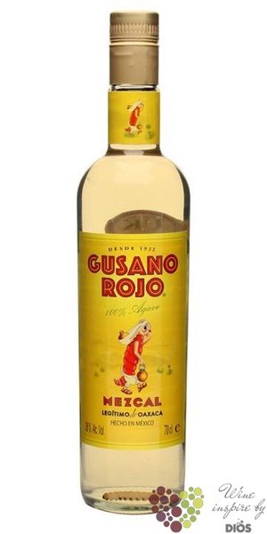 Gusano Rojo original 100% of agave Mexican Mezcal 38% vol.    0.70 l
