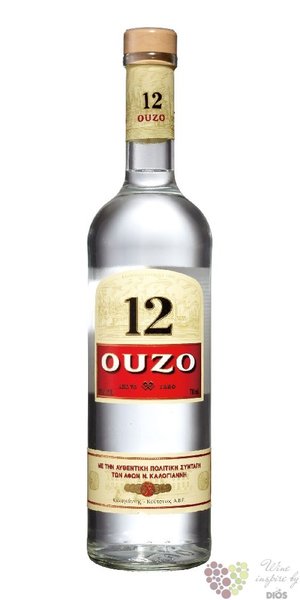 Ouzo 12  Original  Greek anise liqueur 40% vol.  1.00 l