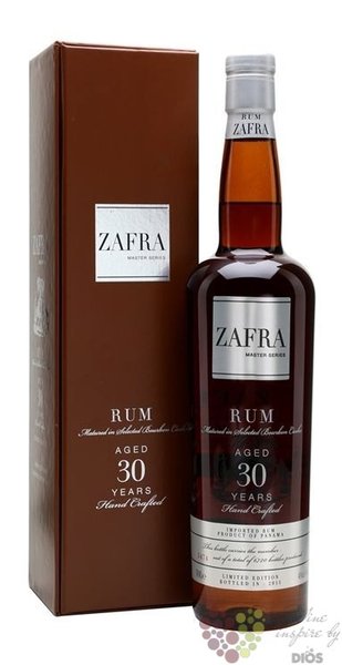 Zafra  Master Reserve  aged 30 years in Bourbon cask rum of Panama 40% vol. 0.70 l