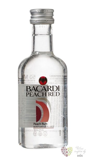Bacardi  Peach red  flavored Puerto Rican rum 35% vol.  0.05 l