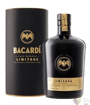 Bacardi Grand reserva  Limitada  gift tube aged Cuban rum 40% vol.  1.00 l
