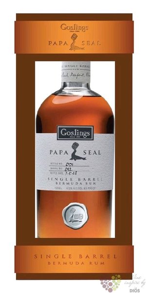 Goslings Single barrel  Papa Seal  unique Bermudas rum 41.5% vol.  0.70 l