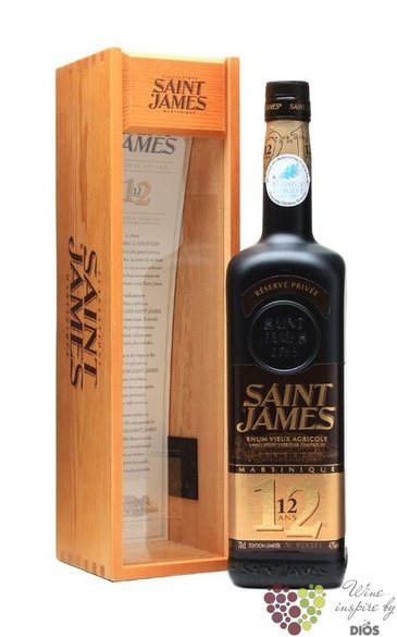 Saint James  Reserve Prive  aged 12 years rum of Martinique 43% vol.   0.70 l