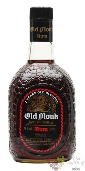 Old Monk  XXX VO  7 years old blended Indian rum Mohan Nagar distillers 42.8%vol.    0.70 l