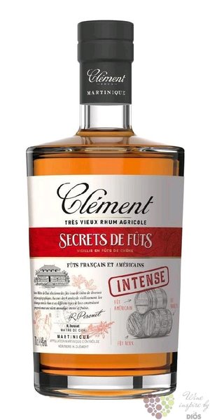 Clment Secrets de Futs  Intense  unique Martinique rum 41.4% vol.  0.70 l