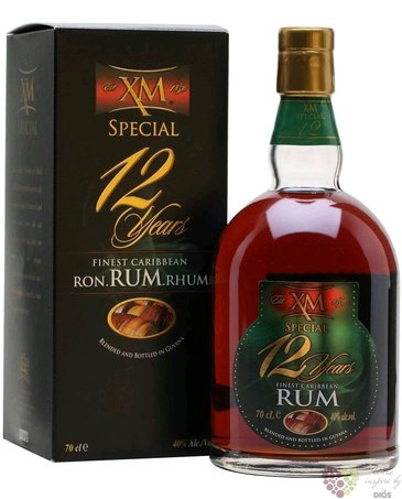 XM  Special  aged 12 years Guyanan rum 40% vol.  0.70 l