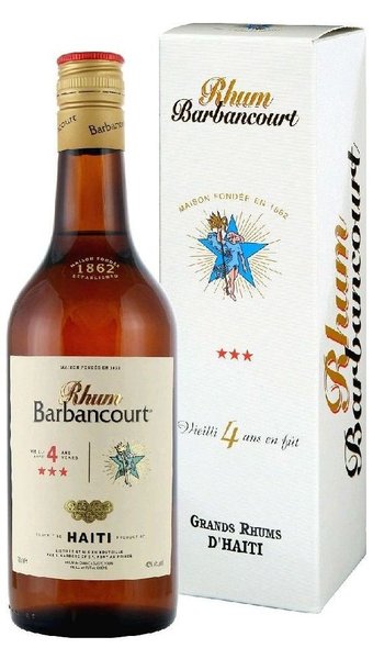 Barbancourt  3 Stars  aged 4 years gift box aged Haiti rum 43% vol.  0.70 l