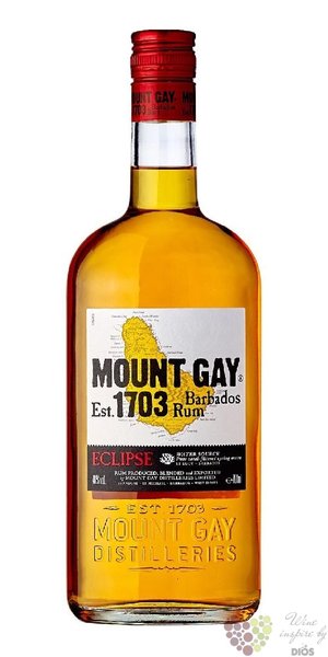 Mount Gay  Eclipse  aged rum of Barbados 40% vol.  0.70 l