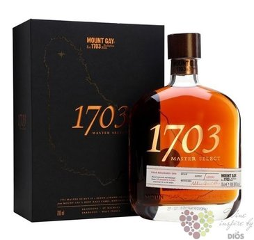 Mount Gay  1703 Master select  aged rum of Barbados 43% vol.  0.70 l