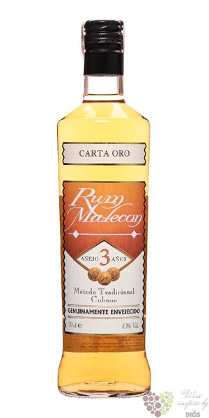 Malecon  Carta Oro  aged 3 years Panamas rum 37.5% vol.    0.70 l