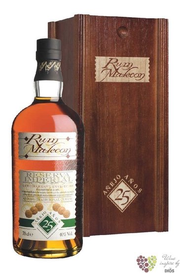 Malecon  Reserva Imperial  aged 25 years Panamas rum 40% vol.  0.70 l