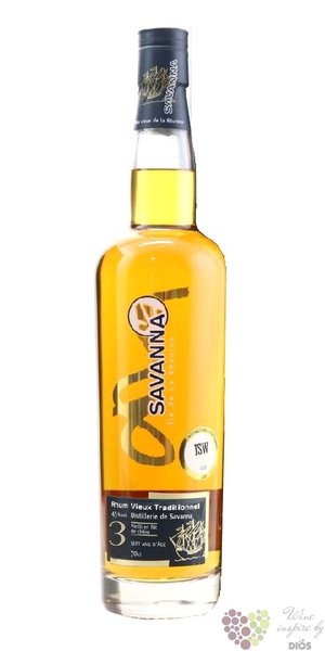 Savanna aged 3 years rum of Reunion 43% vol.  0.70 l