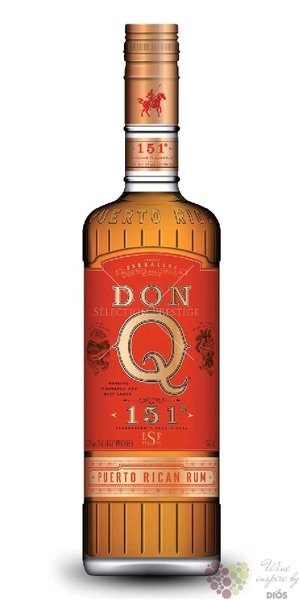 Don Q  151  aged Puerto Rican rum 75.5% vol.  0.70 l