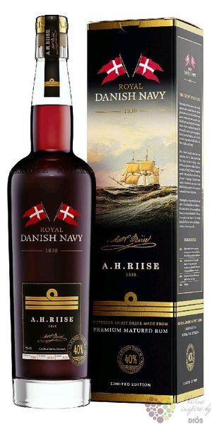 A.H. Riise Royal Danish Navy  Original 40  Caribbean rum 40% vol.  0.70 l