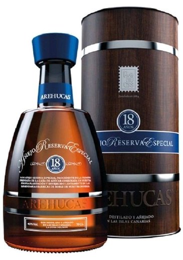 Arehucas  Aejo Reserva especial  aged 18 years Canarian rum 40%  0.70 l