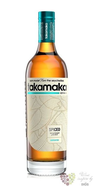 Takamaka bay  Dark spiced  flavored rum of Seychelles islands 38% vol.  0.70 l
