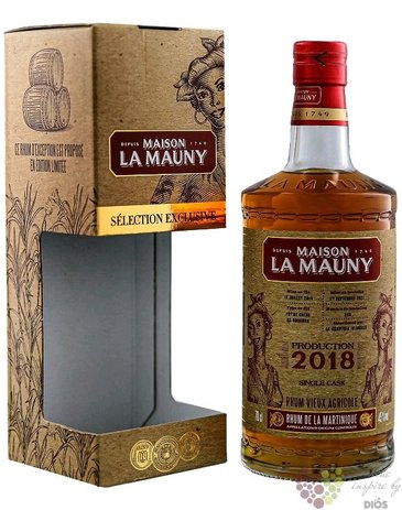 la Mauny 2018 Single Cask vintage Martinique rum 45% vol.  0.70 l