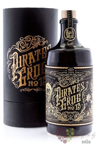 Pirates Grog no.13 - Single Batch gift set aged rum of Honduras 40% vol.  0.70 l
