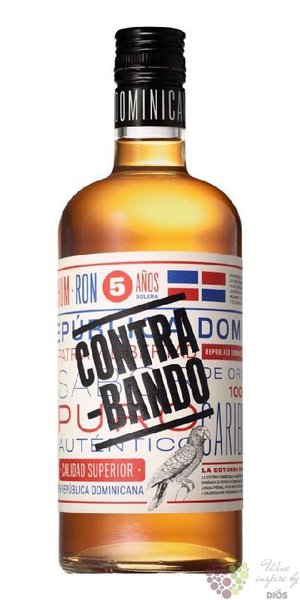 Contra Bando aged Dominican rum 38% vol.  0.70 l