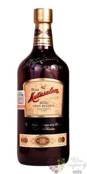 Matusalem  Gran reserva  aged 18 years Cuban rum 40% vol.  0.70 l