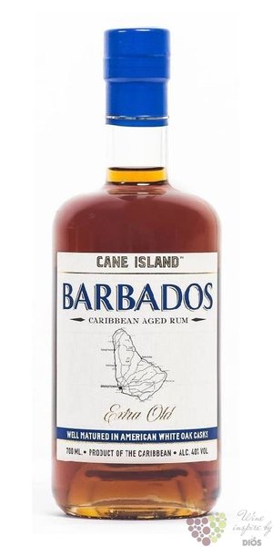 Cane Island  Xo extra old  aged Barbados rum 40% vol.  0.70 l
