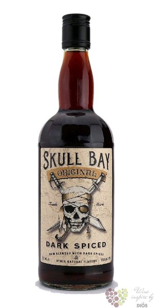 Skull Bay  Dark Spiced Original  flavored Caribbean rum 37.5% vol.  0.70 l