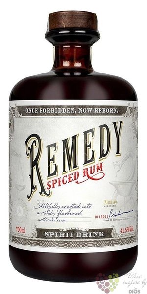 Remedy  Spiced  flavored Caribbean rum 41.5% vol.  0.70 l