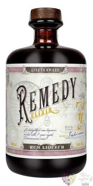 Remedy  Elixir  flavored Caribbean rum 34% vol.  0.70 l