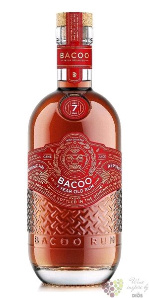 Bacoo aged 7 years Dominicana rum 40% vol.  0.70 l