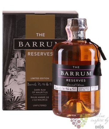 Barrum  Reserves Barrel No. 46 &amp; 51  aged Mauritian rum 42% vol.  0.70 l