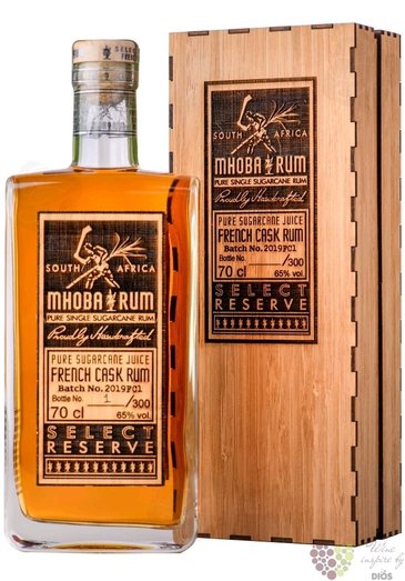Mhoba  Select Reserve French cask  South African rum 65% vol.  0.70 l