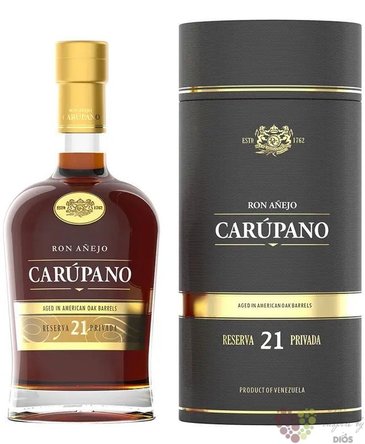 Carpano  Reserva privada  aged 21 years Venezuela rum 40% vol.  0.70 l