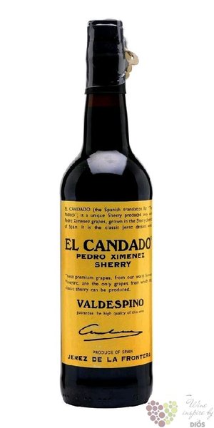 Sherry de Jerez Pedro Ximenez  el Candado  Do Valdespino 15% vol.  0.75 l