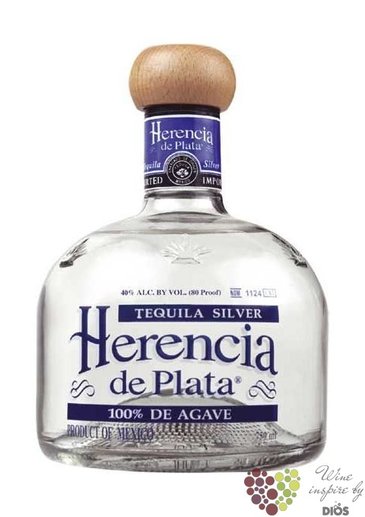 Herencia de Plata  Blanco  100% of Blue agave Mexican tequila 38% vol.   0.05l