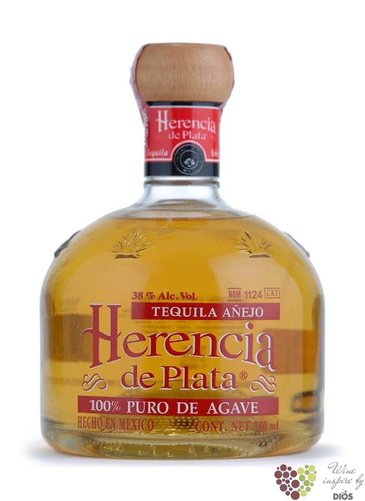 Herencia de Plata  Aejo  100% of Blue agave Mexican tequila 38% vol.    0.05l