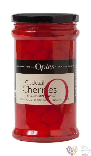 Opies  Red  Maraschino flavour original coctail cherries    225 g