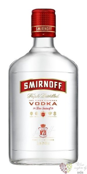 Smirnoff  Red no.21  triple distilled Russian vodka 40% vol.    0.35 l