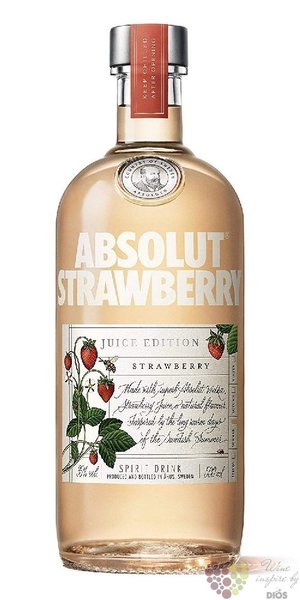 Absolut Juice  Strawberry  country of Sweden Superb vodka 35% vol.  0.50 l