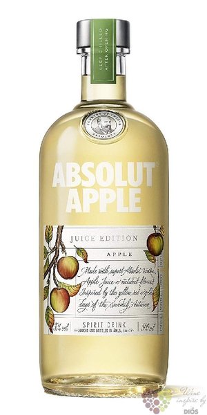 Absolut Juice  Apple  country of Sweden Superb vodka 35% vol.  0.50 l