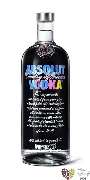 Absolut limited  Andy Warhol  country of Sweden superb vodka 40% vol.  1.00 l