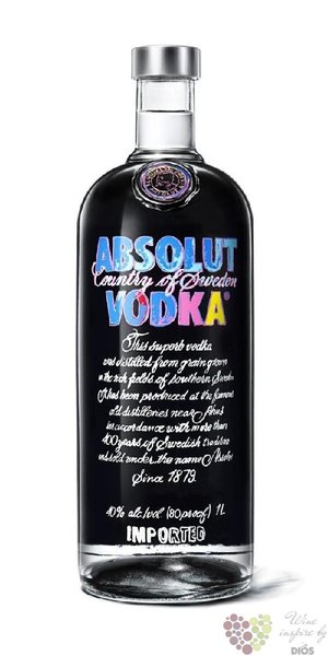 Absolut limited  Andy Warhol  country of Sweden superb vodka 40% vol.  0.70 l