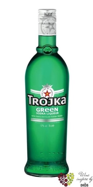 Trojka  Green  premium Swiss vodka liqueur 17% vol.    0.70 l